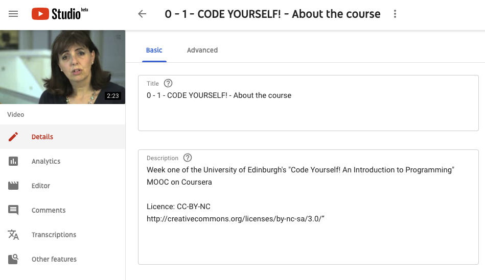 Description box text: Week one of the University of Edinburgh's 'Code yourself! An introduction to Programming' MOOC on Coursera. Licence: CC-BY-NC-SA http://creativecommons.org/licenses/by-nc-sa/3.0