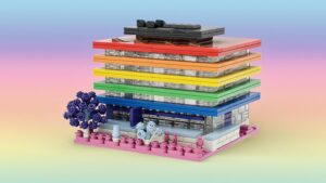 Rainbow Lego version of the Main Library
