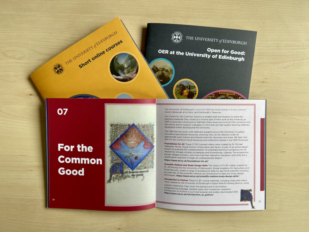 Photograph of OER & OCP Service Brochures