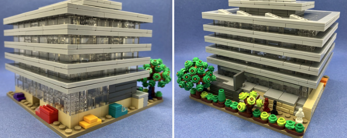 Two images of the Lego Main Library