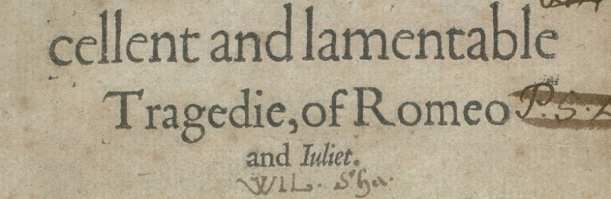 Front page of the 1599 Romeo and Juliet